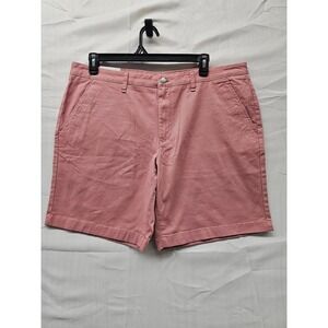 Members Mark Mens Pink Flat Front Twill Shorts 40 Stretch WSCM-076-2025